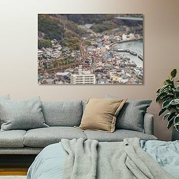 （原画）尾道風景【水彩画】絵画 インテリアにおすすめ 絵画 日本 広島県 尾道市 風景画 インテリアアート額付き 水彩画